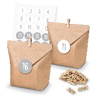 itenga SET Adventskalender 24x T�ten + Klammern + Zahlen...
