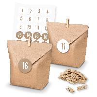 itenga SET Adventskalender 24x T�ten + Klammern + Zahlen...