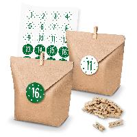 itenga SET Adventskalender 24x T�ten + Klammern + Zahlen...