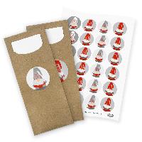 itenga 24x Bestecktaschen + Stickerbogen Wichtelbande (M...