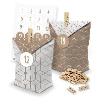 itenga SET Adventskalender 24 x T�ten Geometrie + Klamme...