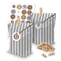 itenga SET Adventskalender 24 x T�ten Streifen + Klammer...