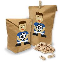 SET Adventskalender Fu�ball Blau Wei� 24x T�ten + Klamme...