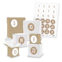 Adventskalender zum F�llen 24x Quader W�rfel gemischt + ...