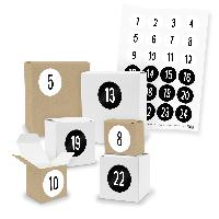 Adventskalender zum F�llen 24x Quader W�rfel gemischt + ...