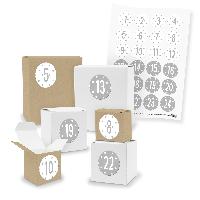 Adventskalender zum F�llen 24x Quader W�rfel gemischt + ...