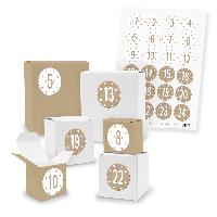 Adventskalender zum F�llen 24x Quader W�rfel gemischt + ...