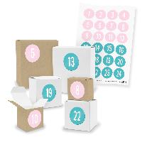 Adventskalender zum F�llen 24x Quader W�rfel gemischt + ...
