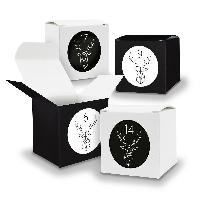 Adventskalender zum F�llen 24x W�rfel 5cm Schwarz Wei� +...