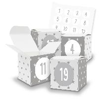 Adventskalender zum F�llen 24x W�rfel mit Muster (V36) +...