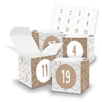Adventskalender zum F�llen 24x W�rfel mit Muster (V37) +...