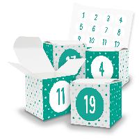 Adventskalender zum F�llen 24x W�rfel mit Muster (V38) +...