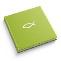 itenga G�stebuch Kommunion Taufe "Fisch" 120 Seiten gr�n...