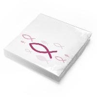 itenga Servietten Fisch WEI� Pink 30 x 30 cm 3-lagig 20 ...