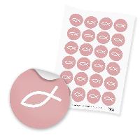 itenga 24x Sticker "Fisch" (Motiv 165) altrosa