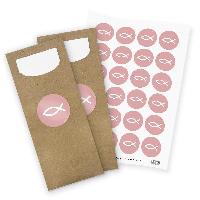 itenga 24x Bestecktaschen + Stickerbogen 