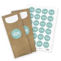 itenga 24x Bestecktaschen + Stickerbogen 