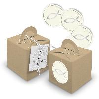 itenga SET 24x W�rfelboxen mit Griff Braun (V33) + Motiv...