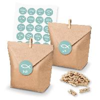 itenga SET 24x Geschenkt�ten + Klammern + Motivsticker (...