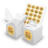 itenga SET 24x W�rfelboxen mit Griff Wei� (V42) + Motivs...
