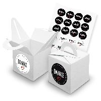 itenga SET 24x W�rfelboxen mit Griff Wei� (V42) + Motivs...
