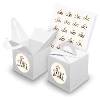 itenga SET 24x W�rfelboxen mit Griff Wei� (V42) + Motivs...