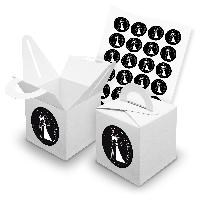 itenga SET 24x W�rfelboxen mit Griff Wei� (V42) + Motivs...