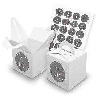 itenga SET 24x W�rfelboxen mit Griff Wei� (V42) + Motivs...