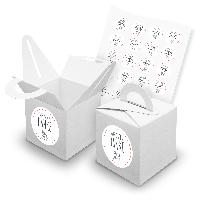 itenga SET 24x W�rfelboxen mit Griff Wei� (V42) + Motivs...