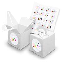 itenga SET 24x W�rfelboxen mit Griff Wei� (V42) + Motivs...