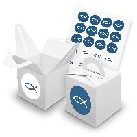 itenga SET 24x W�rfelboxen mit Griff Wei� (V42) + Motivs...