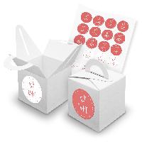 itenga SET 24x W�rfelboxen mit Griff Wei� (V42) + Motivs...