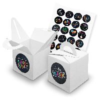 itenga SET 24x W�rfelboxen mit Griff Wei� (V42) + Motivs...