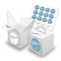 itenga SET 24x W�rfelboxen mit Griff Wei� (V42) + Motivs...