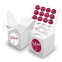 itenga SET 24x W�rfelboxen mit Griff Wei� (V42) + Motivs...
