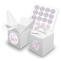 itenga SET 24x W�rfelboxen mit Griff Wei� (V42) + Motivs...
