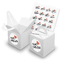 itenga SET 24x W�rfelboxen mit Griff Wei� (V42) + Motivs...