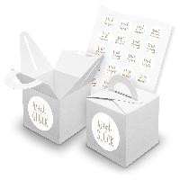itenga SET 24x W�rfelboxen mit Griff Wei� (V42) + Motivs...