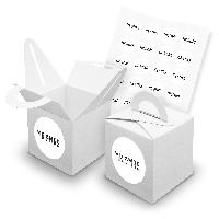 itenga SET 24x W�rfelboxen mit Griff Wei� (V42) + Motivs...