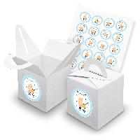 itenga SET 24x W�rfelboxen mit Griff Wei� (V42) + Motivs...