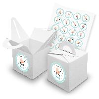 itenga SET 24x W�rfelboxen mit Griff Wei� (V42) + Motivs...