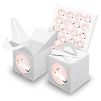 itenga SET 24x W�rfelboxen mit Griff Wei� (V42) + Motivs...