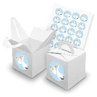 itenga SET 24x W�rfelboxen mit Griff Wei� (V42) + Motivs...