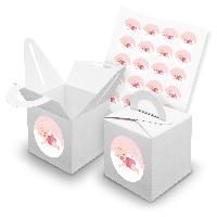 itenga SET 24x W�rfelboxen mit Griff Wei� (V42) + Motivs...