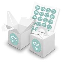 itenga SET 24x W�rfelboxen mit Griff Wei� (V42) + Motivs...