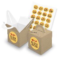 itenga SET 24x W�rfelboxen mit Griff Braun (V43) + Motiv...