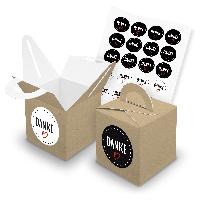itenga SET 24x W�rfelboxen mit Griff Braun (V43) + Motiv...