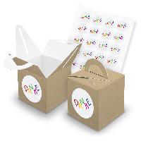 itenga SET 24x W�rfelboxen mit Griff Braun (V43) + Motiv...