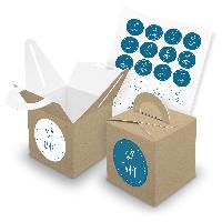 itenga SET 24x W�rfelboxen mit Griff Braun (V43) + Motiv...