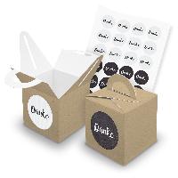 itenga SET 24x W�rfelboxen mit Griff Braun (V43) + Motiv...